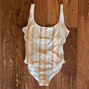 Madewell One-Piece Swimsuit in rainbow stripe